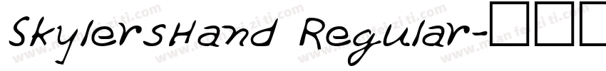 SkylersHand Regular字体转换